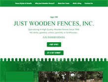 Tablet Screenshot of justwoodenfences.com